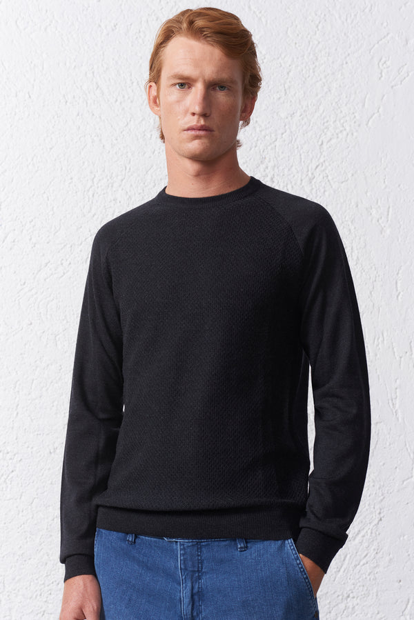 Maglia Misto Merinos Microtrama