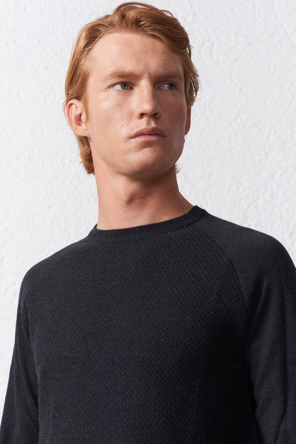 Maglia Misto Merinos Microtrama