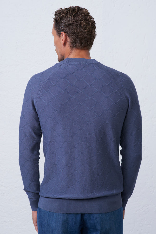 Maglia Girocollo Intarsio Astratto