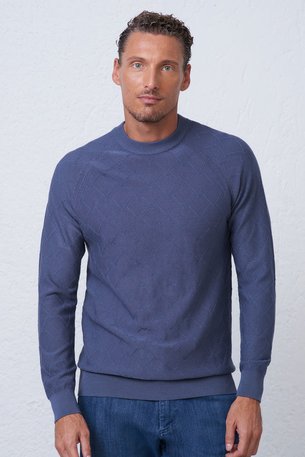 Maglia Girocollo Intarsio Astratto