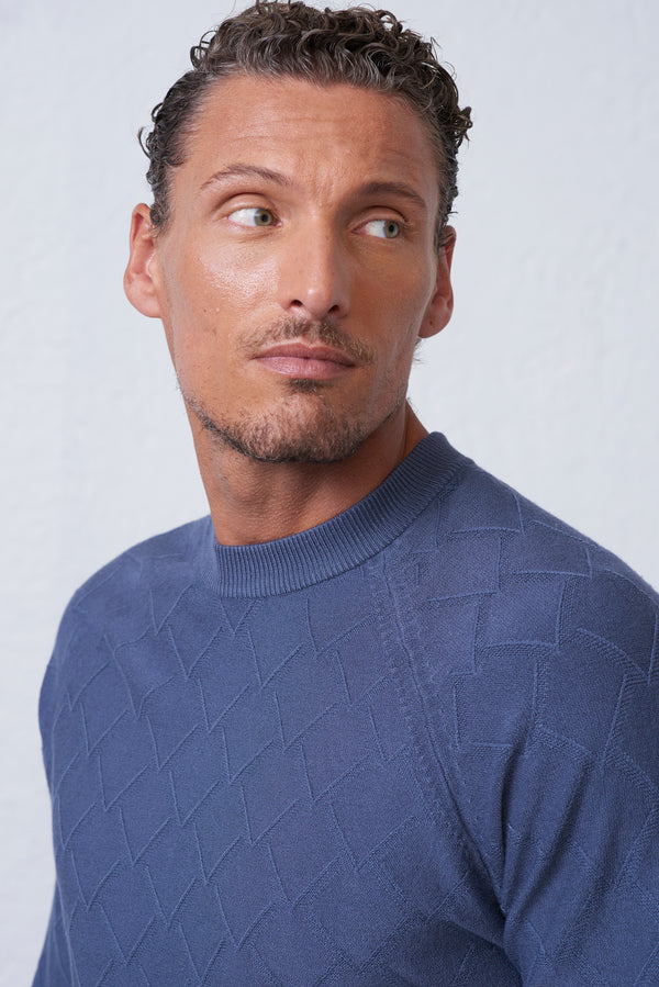 Maglia Girocollo Intarsio Astratto