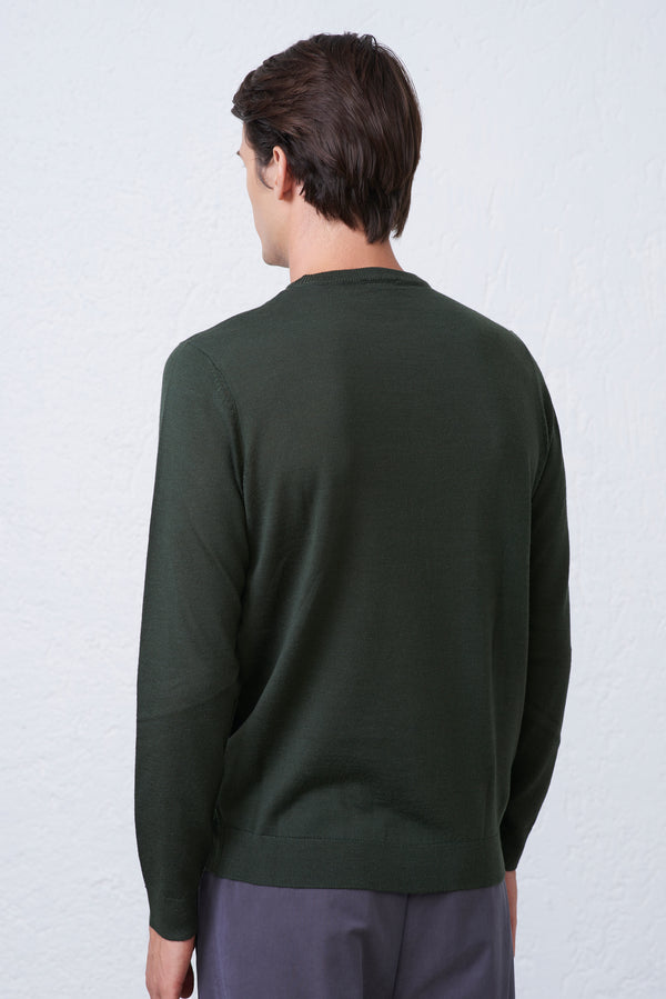 Maglia Girocollo  in misto Lana Merinos