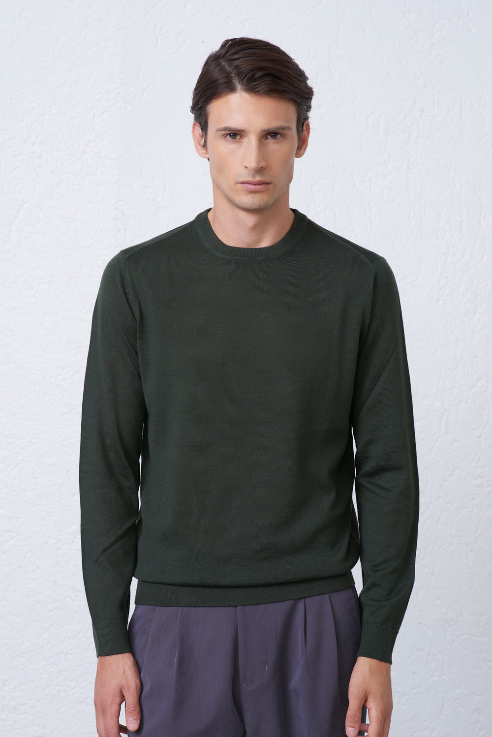Maglia Girocollo  in misto Lana Merinos