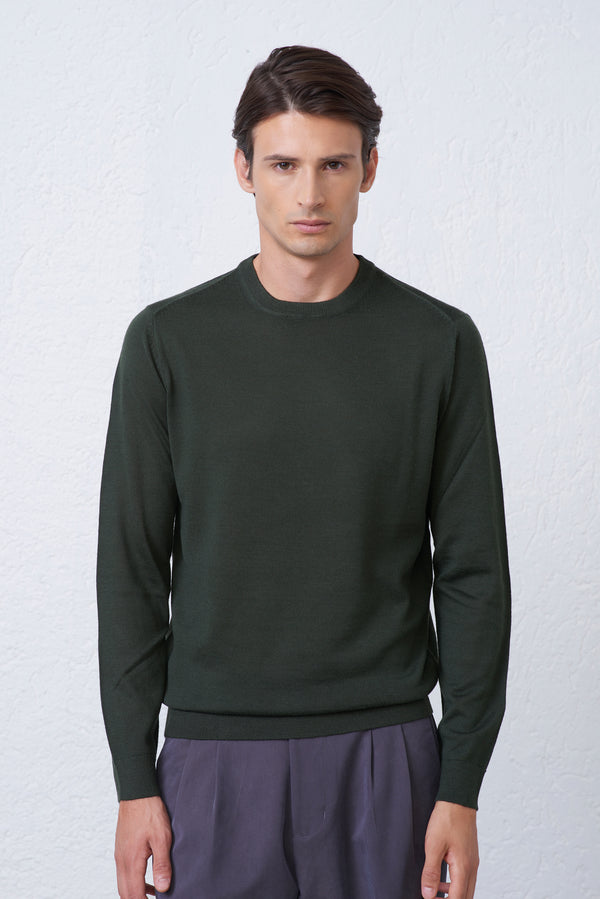 Maglia Girocollo  in misto Lana Merinos