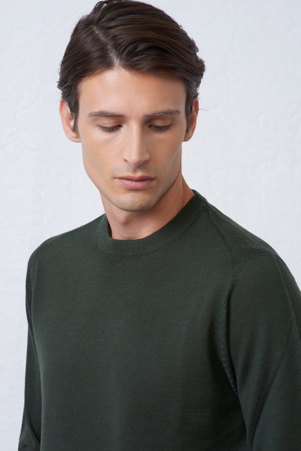 Maglia Girocollo  in misto Lana Merinos