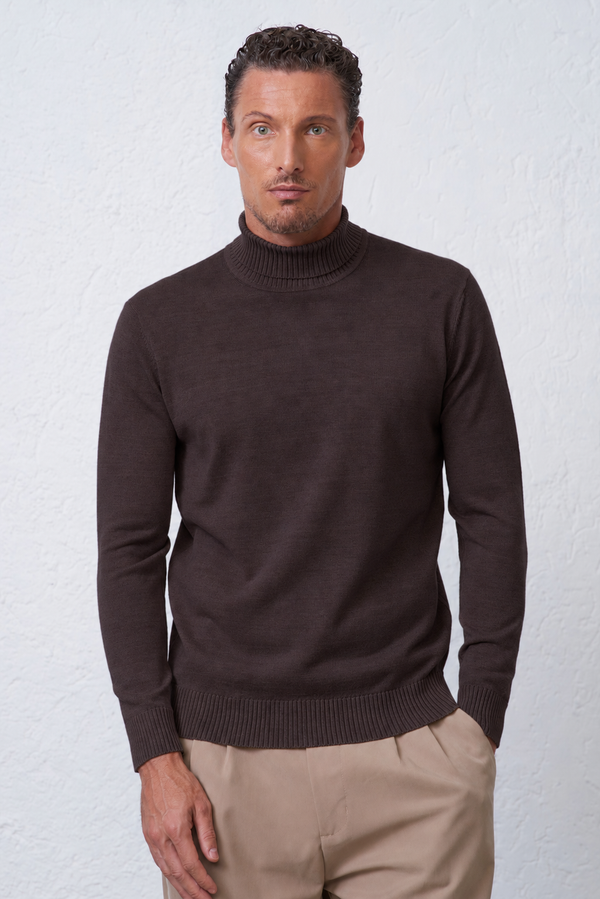 Maglia Collo Alto Merinos in misto Lana Merinos
