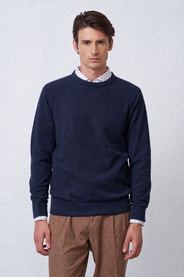 Maglia Girocollo in Ciniglia Finezza 12 Uomo