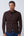 Cardigan in Maglia a Coste con Collo Alto Effetto Suede
