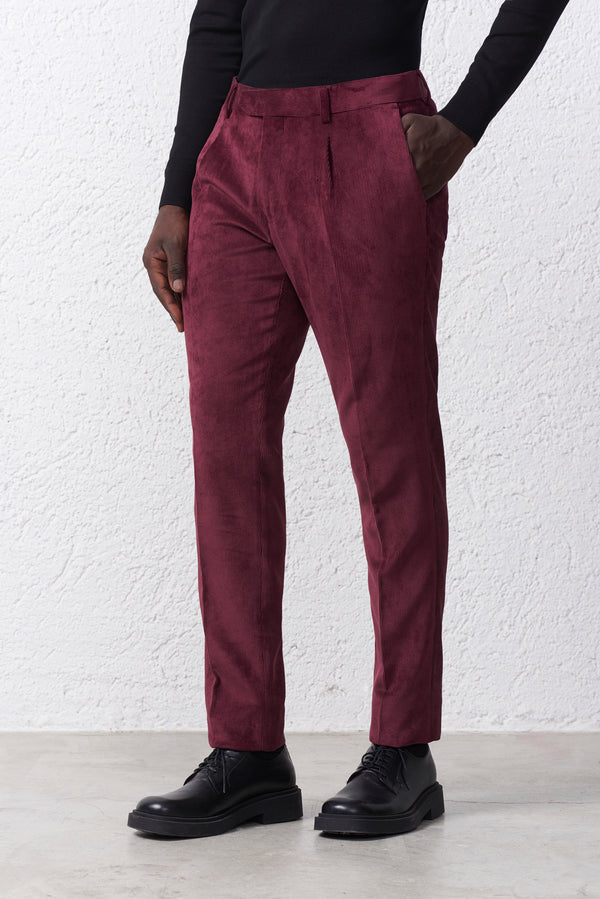 Pantalone in Velluto con Pences