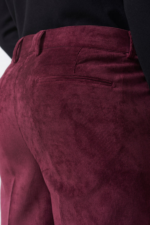 Pantalone in Velluto con Pences