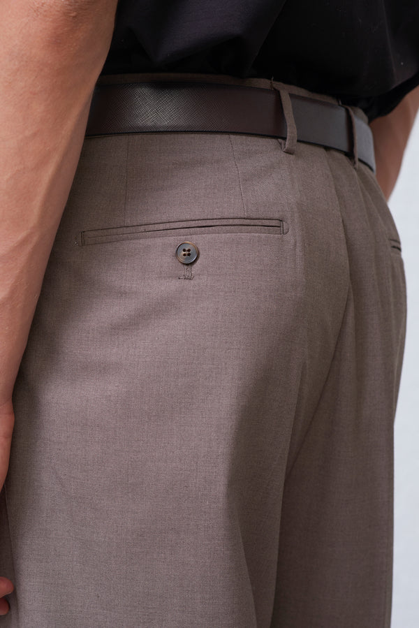 Pantalone Wide Leg Vita Alta in Lana