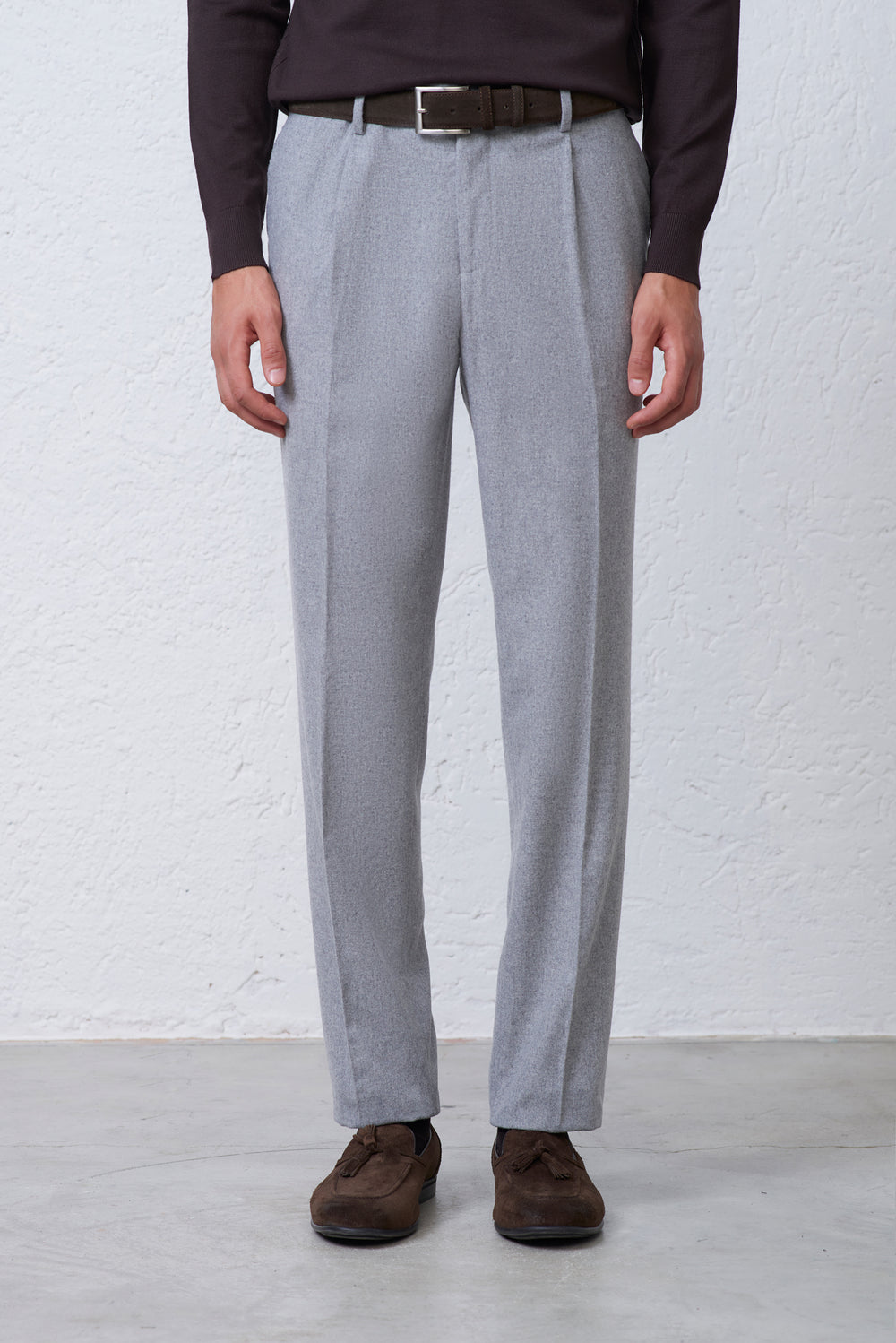Pantalone con Pence all'inglese in Occhio di Pernice Uomo