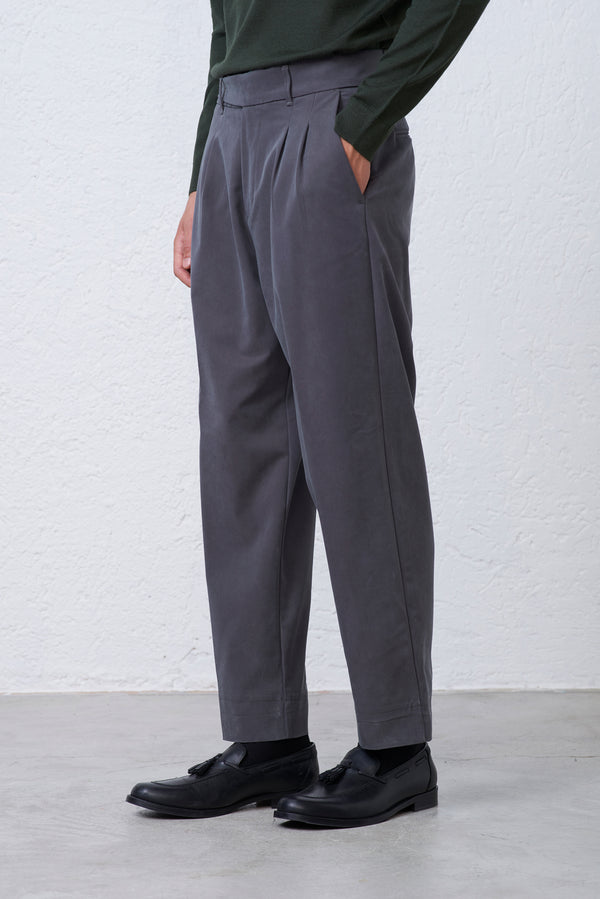 Pantalone Doppia Pence con Fibbia Laterale