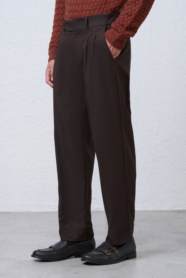 Pantalone Doppia Pence con Fibbia Laterale