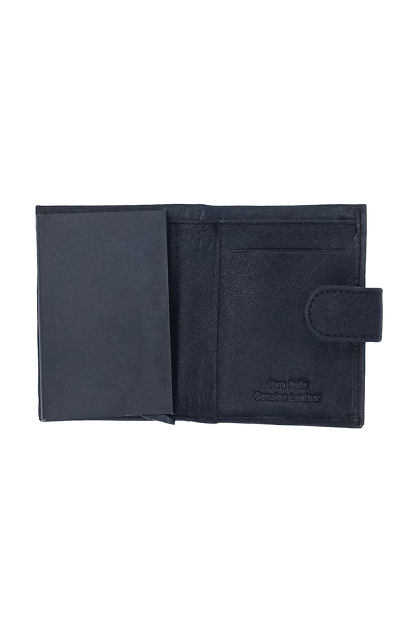 Portafoglio in Pelle con Portacarte Automatico