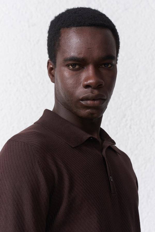 Polo tessuto operato Diagonale