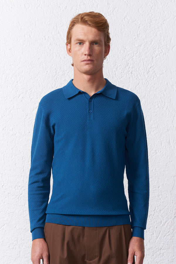 Polo tessuto operato Diagonale