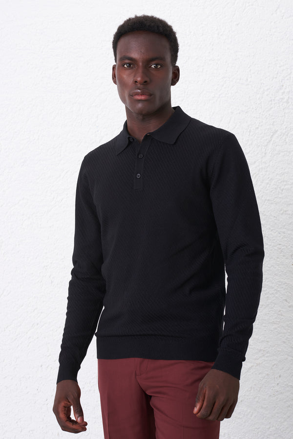 Polo tessuto operato Diagonale