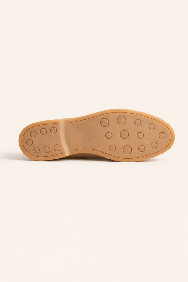 Mocassino uomo camoscio beige