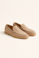 Mocassino uomo camoscio beige