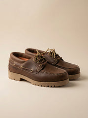 Mocassino Barca in Pelle con Suola Carrarmato Made in Italy